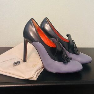 BRAND NEW Santoni Rose Collection Black and Gray Heels